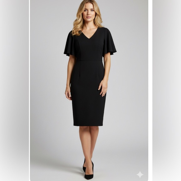 Tahari perfect black dress‎ size 6 - Picture 9 of 10